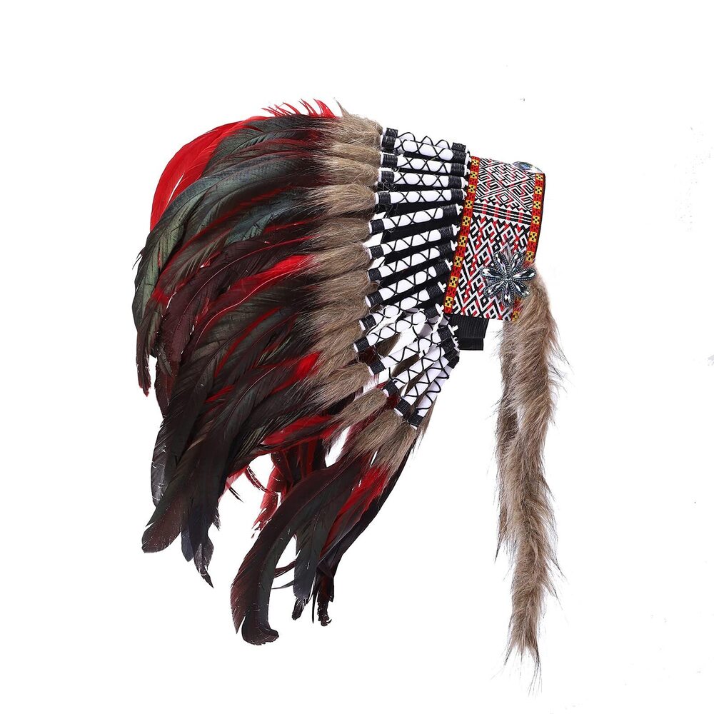 2773 Feather Headdress|Kids Adults Indian Style Headdress for Party Photo